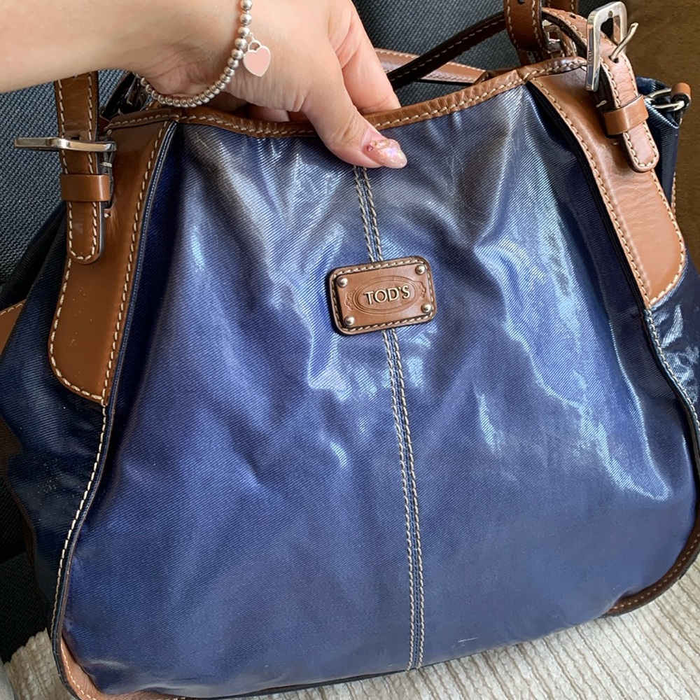Gifts for Her🎁 Tod’s G-Line Fabric Tote with Genuine Leather